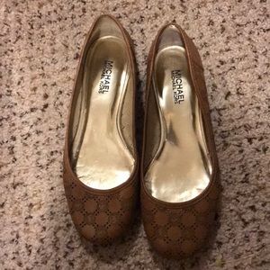 Tan Michael Kors flats